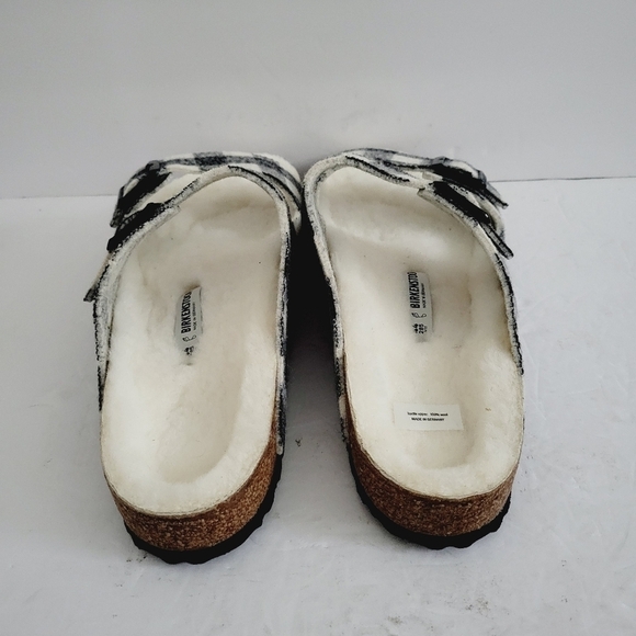 New Birkenstock Men\'s Arizona Rivet Shearling Sandal Plaid Wool ,Size 11 - 11,5 main image 8